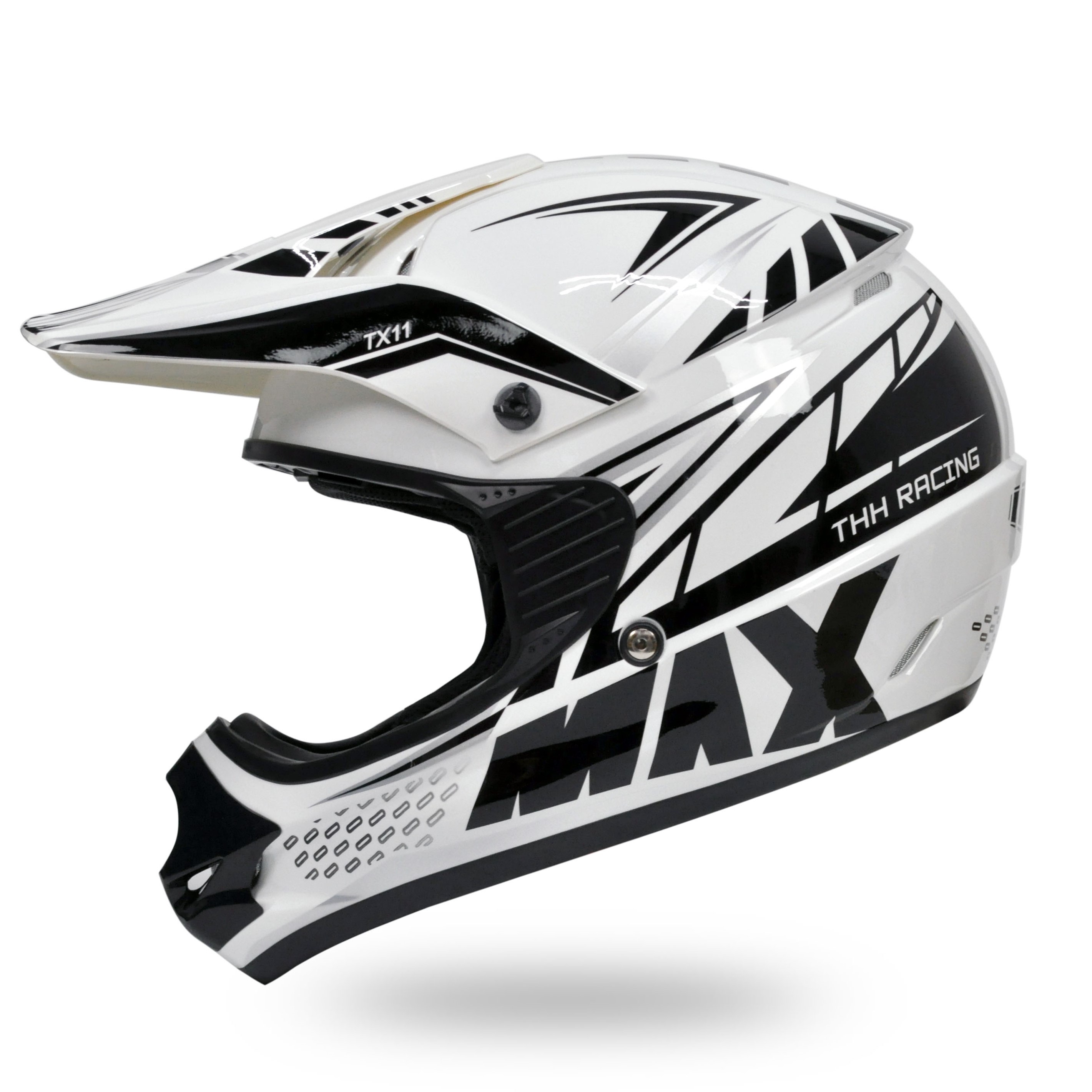 モトクロス オフロード ヘルメット thh tx-11 １回のみ使用 送料込 　表記サイズはＸＬ 送料無料THH インナーサンバイザー装備 オフロードヘルメット TX